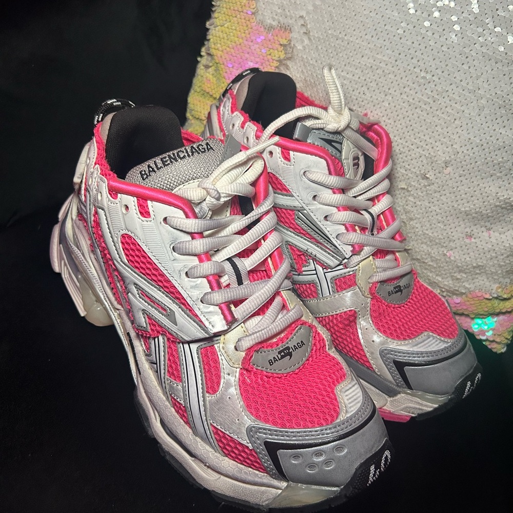 Balenciaga Pink and Gray Sneakers